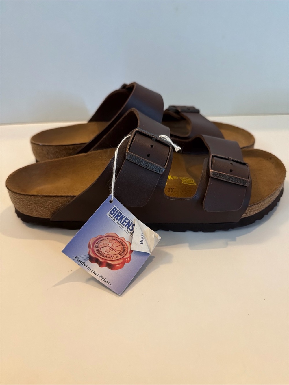 Birkenstock Arizona Two-Strap Sandal in Dark Brown Size EU 41 - Picture 7 of 7